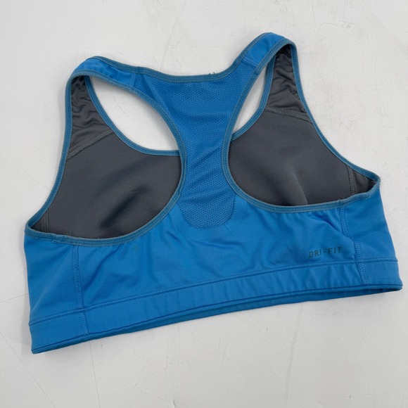 Nike Dri-Fit‎ Blue Racerback Sports Bra Medium Athletic Workout Gym - Picture 5 of 6